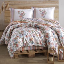 Bigelal Ranforce Nevresim Takımı Çift Kişilik Zemi V1 Pudra