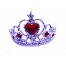 Bigelal Kalp Taşlı Kırmızı Renk Karlar Ülkesi Elsa Anna Frozen Tacı