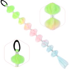 Bigelal Örgülü Simli Aksesuarlı Lastikli At Kuyruğu / ACM27