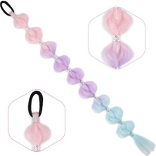 Bigelal Örgülü Simli Aksesuarlı Lastikli At Kuyruğu / ACM25