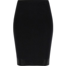 Guess Lucy Taş Işlemeli Triko Kadın Siyah Etek W6RD77Z4842-JBLK