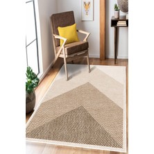 Pelura Halı Geometrik Desenli Dijital Baskılı Kaymaz Taban Yıkanabilir Halı