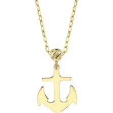 Hakan Mücevherat Çapa Minimal 14 Ayar Altın Kolye