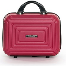 Polo&sky Altuğ Model Vişne Çürüğü Renk Abs Makyaj Çantası El Valizi