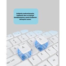 Pazarcan Tam Boy Kablosuz Klavye Mouse Seti - Gelişmiş Bağlantı ve Sessiz Performans