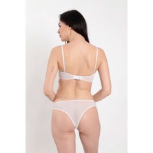 Sistina Storozal Beyaz Tül Sütyen Takım - 881 - Beden S