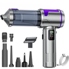 Matechno Kablosuz 20000PA Vakum ve Üfleme Araç Süpürgesi 3 Kademeli Ekranlı Yüksek Performans Çantalı Süpürge