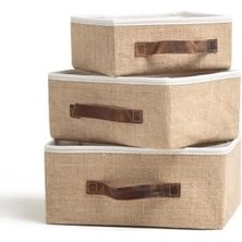 Jüt Dolap Içi Organizer Takı, Makyaj, Banyo, Ofis Düzenleyici Saklama Kutusu Organizer 35X26X15 cm