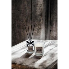 Vanilya Kokulu Bardak Mum ve 100 ml Oda Kokusu Seti