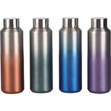 Çelik Içli Termos 600 ml Yeşil-Gri SKM013