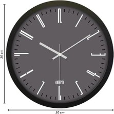 CINARSTORE 30 cm Gerçek Cam Sessiz Mekanizma Duvar Saati