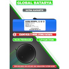 Global Batarya Xiaomi Mijia 1t Uyumlu Akıllı Robot Süpürge Batarya 14.4V 7000MAH Li-Ion Pil (Ultra Kapasite)