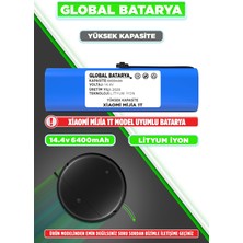Global Batarya Xiaomi Mijia 1t Uyumlu Akıllı Robot Süpürge Batarya 14.4V 6400MAH Li-Ion Pil (Yüksek Kapasite)