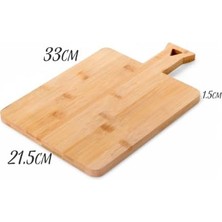 Bambu Kesme Tahtası Antibakteriel Yıkanabilir Doğrama Tahtası Dikdörtgen (33CM*21,5CM)