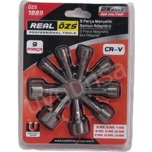 9 Parça Manyetik Civata Somun Tutucu Adaptörü Çatı Trapez Lokma