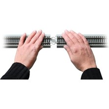 Trains 44501 -Fit E-Z 45,72 cm Yarıçap Kavisli Pist (4/kart) -Nikel Gümüş Ray, Gri Yol Yatağı-Ho Ölçeği, Gri, 6 Uk