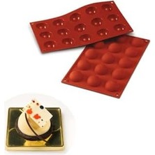 CINARSTORE 15'li Yarım Küre Silikon Kalıp Çok Renkli ECMELNM360