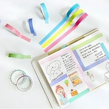 CINARSTORE Guguk Tea Temalı 6 Renkli Washi Bant • Sticky