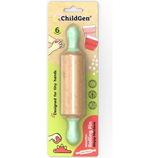 CINARSTORE Mini Ahşap Merdane-Yeşil