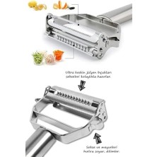 Paslanmaz Çelik Turbo Jülyen Soyacak Sebze ve Meyve Soyucu Pratik Soyacak