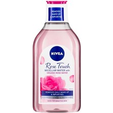 Nıvea Aqua Rose Organik Gül Suyu Içeren Micellar Makyaj Temizleme Suyu 400 Ml,nemlendirici, Günlük Makyaj, Yüz, Göz ve Dudak