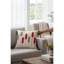 ruven Punch Kırlent Kılıfı, Bohem Nakışlı Işlemeli Çiçek Desenli Kırlent Kılıfları