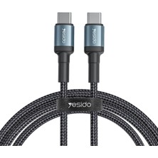 60W Hasırlı Type-C To Type-C Pd Hızlı Şarj Kablosu, 1.2 Metre