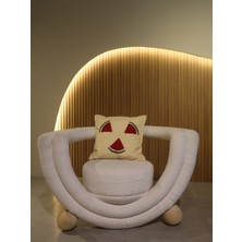 Arcosta El Yapımı Punch Nakışlı Kırlent Kılıfı - Sarı Çizgili Karpuz Desenli Yaz Konsepti Dekoratif 45X45 cm