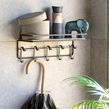 Yapışkanlı Askılı Lamalı Raf Mat Siyah ST171