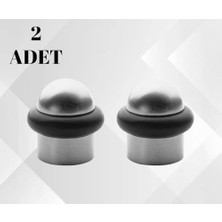 CINARSTORE Lüks Kapı Stoperi, 4cm Yükseklik, Kauçuk Tamponlu, Metal Gövde, Çarpma Önleyici Kapı Durdurucu 2 Adet
