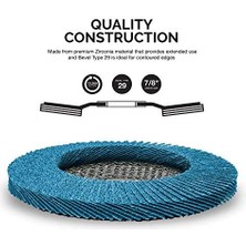 CINARSTORE 11142A Flap Disc, Konik Tip 29, 40 Grit