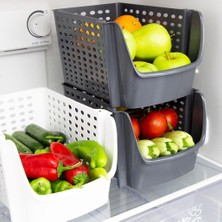 Istiflenebilir Düzenleyici Geniş Sepet