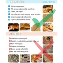 Dolphfin Fırın Pişirme Kağıdı 100 Adet Yapışmaz Ağartılmamış Yağlı Yüzey Ultra Kalın Çok Amaçlı Kağıt