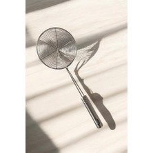 Paslanmaz ve Kararmaz Çelik Kevgir-35 cm Çapı 14 cm