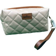 Worsy Wga 0001 Kapitone Krem Gözlük Kılıfı Gözlük Aksesuarı