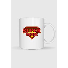Bahriyeli Collection  Super Mom - Süper Anne Baskılı Kupa Bardak