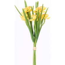 Elif Aksesuar Yapay Sarı Nergis Çiçeği 5 Li Demet