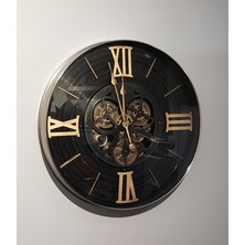 Avensyy Özel Tasarım Metal Çarklı Duvar Saati