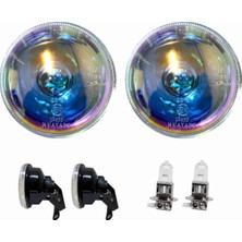 Sis Farı Seti Üniversal 90MM Colormatic 2 Adet + H3 Ampül