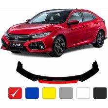 Sm Motors Civic Fc5 Lip 4 Parça Kırmızı / Tampon Eki