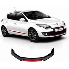 Sm Motors Megane 3 Lip 4 Parça Kırmızı / Tampon Eki