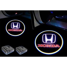 Sm Motors Honda Araçlar İçin Pilli Yapıştırmalı Kapı Altı Led Logo-Projektör New logo