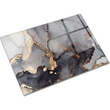 Decorıta Cam Kesme Tahtası - Cam Kesme Tablası | Stark Mermer Görünümlü (30CM x 40CM)