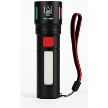 CINARSTORE B15 Şarjlı Ledli Fosforlu El Feneri