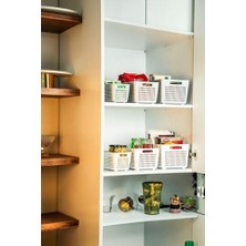 CINARSTORE 3'lü Orta Boy Lavin Süzgeç (4 Litre) Açık Gri