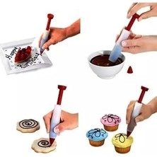 CINARSTORE Winky Pasta Dekor Kalemi 16 cm Pasta Süsleme Muffin Dekor Yazı Çikolata Kalem