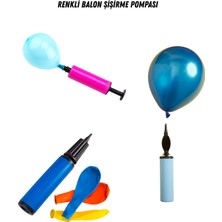 Renkli Balon Pompası Doğum Günü Kutlama Balon Şişirme Pompası