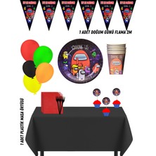 Among Us Amongus 32 Kişilik Doğum Günü Parti Süsleri Seti