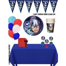 Kaptan Amerika Captain America 40 Kişilik Doğum Günü Parti Süsleri Seti