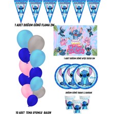 Stitch Stiç & Angel 16 Kişilik Doğum Günü Parti Malzemeleri Süsleri Partymix